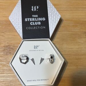The Sterling Club Silver and Black Onyx Earrings